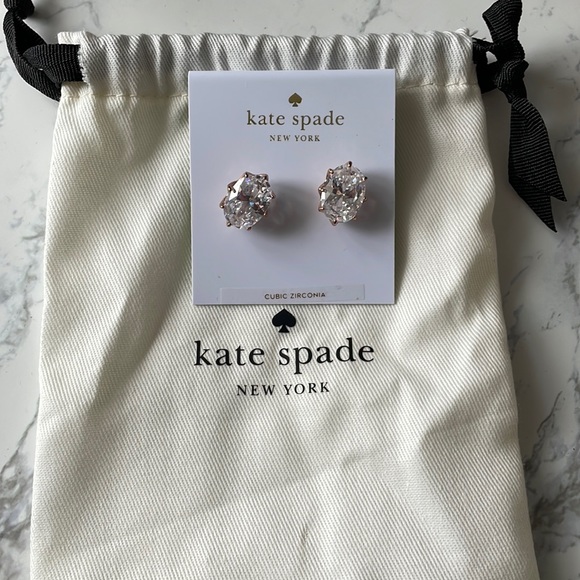 New Kate Spade rose gold earrings - Picture 2 of 3